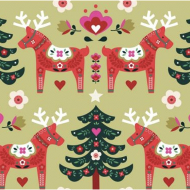 TISSU DASHWOOD STUDIO - NORDIC NOEL poney