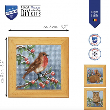 Kit de point de croix  - animaux d'Hiver