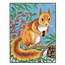Kit canevas pénélope blanc - L'écureuil