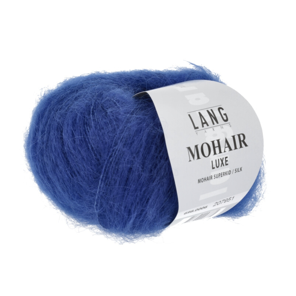 Lang Yarns Mohair Luxe – Gomitolo Lana 25g – Colore Fuchsia 066 – Kid Mohair E Seta – Ferri 3/3,5