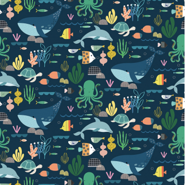 TISSU DASHWOOD STUDIO - SAVE THE PLANET 2443 - COTON - 110 CM