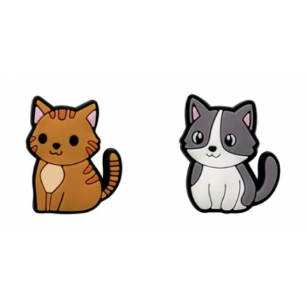 Embouts chats gris et roux