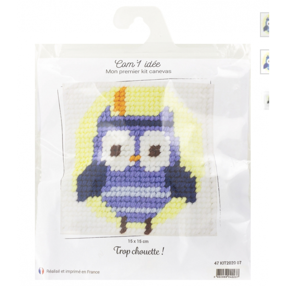 Kit canevas - Trop Chouette Kit canevas - Trop Chouette