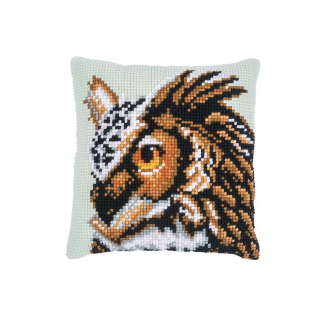 KIT COUSSIN AU POINT DE CROIX HIBOU KIT COUSSIN AU POINT DE CROIX HIBOU
