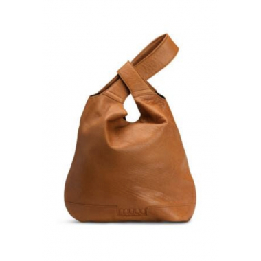SAC À TRICOT EN CUIR MUUD - DZANA - WHISKY