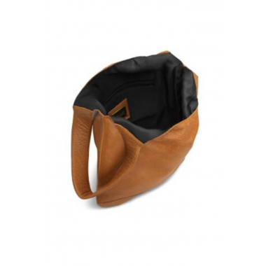 SAC À TRICOT EN CUIR MUUD - DZANA - WHISKY