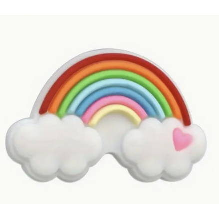 Embouts d'aiguilles arc en ciel coeur