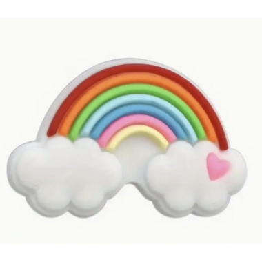 Embouts d'aiguilles arc en ciel coeur