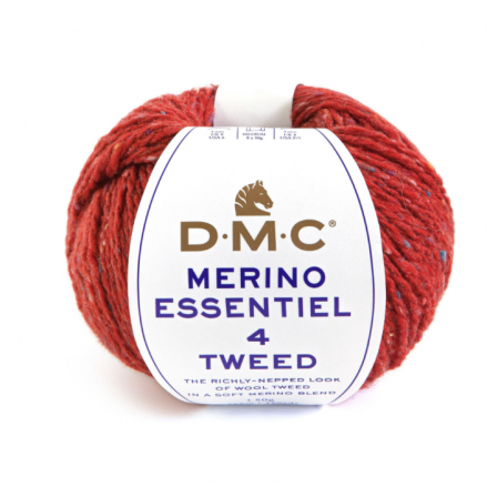 DMC MERINO 4 TWEED - 906 rouge