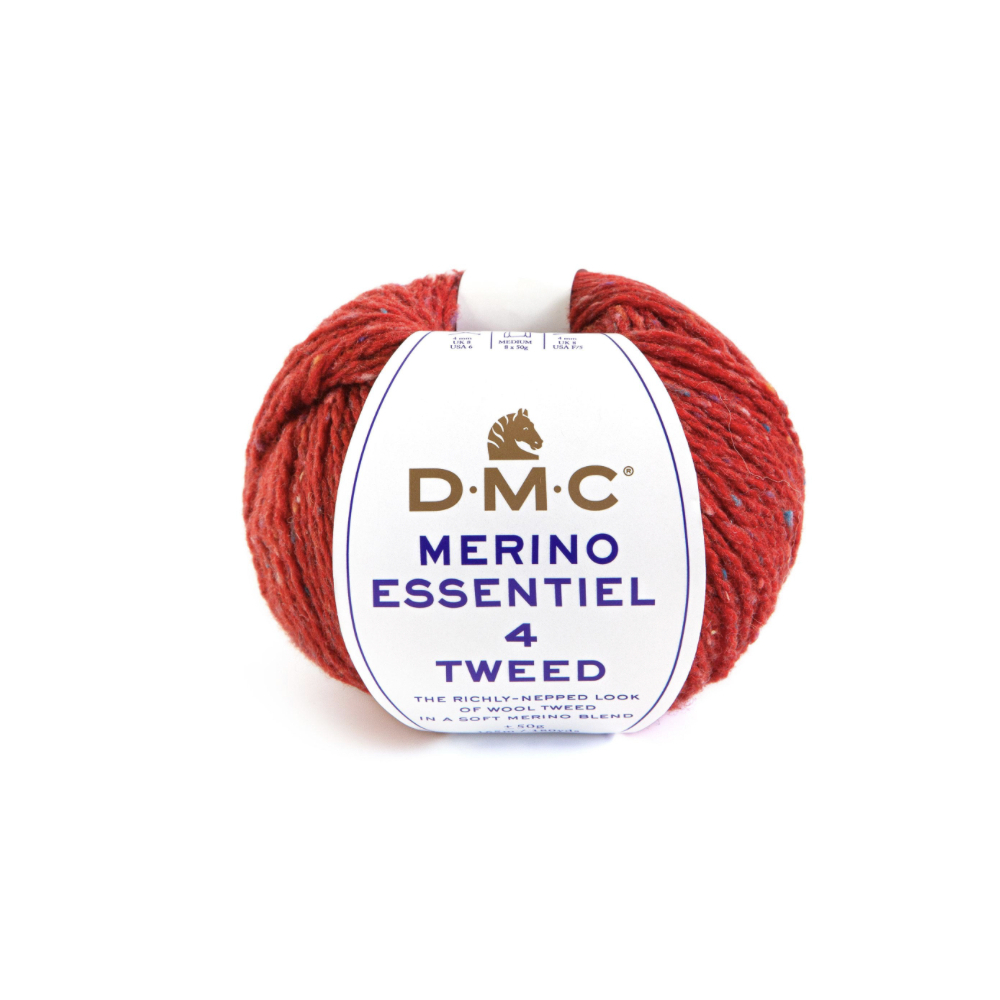 DMC MERINO 4 TWEED - 906 rouge