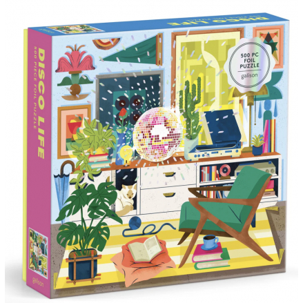 disco-life-500-piece-foil-puzzle-galison