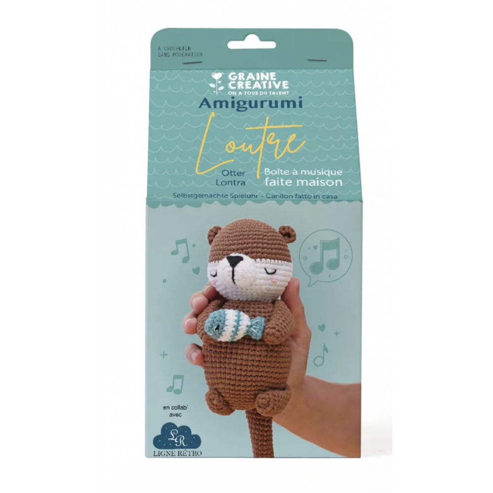KIT AMIGURUMI LOUTRE MUSICALE