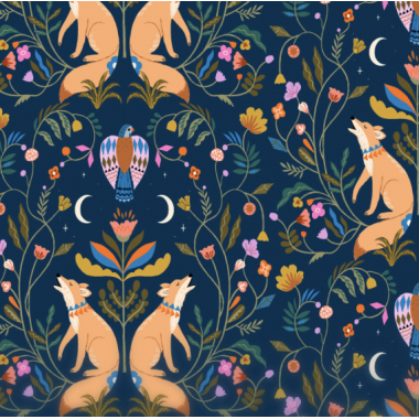 TISSU DASHWOOD STUDIO -desert moon - COTON - 110 CM - RENARD