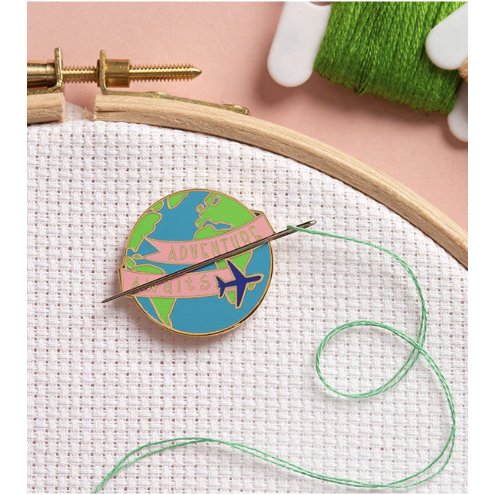 Needle minder - Caterpillar Cross stitch (globe)