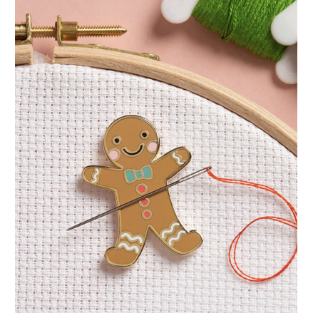 Needle minder - Caterpillar Cross stitch ( gingerbread)