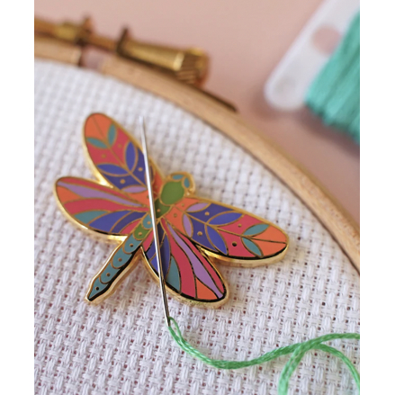 Needle minder - Caterpillar Cross stitch ( dragonfly)