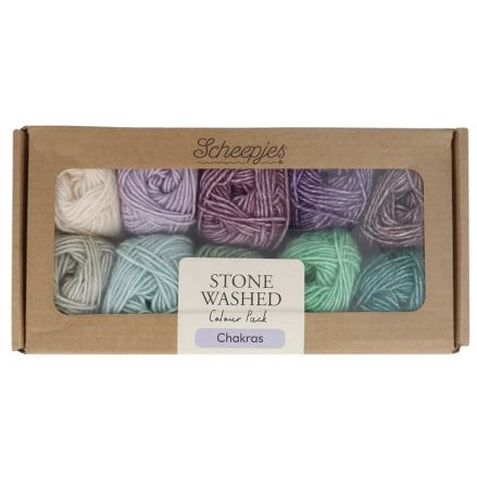 Scheepjes Stone Washed colour pack 10x25g - Chakras