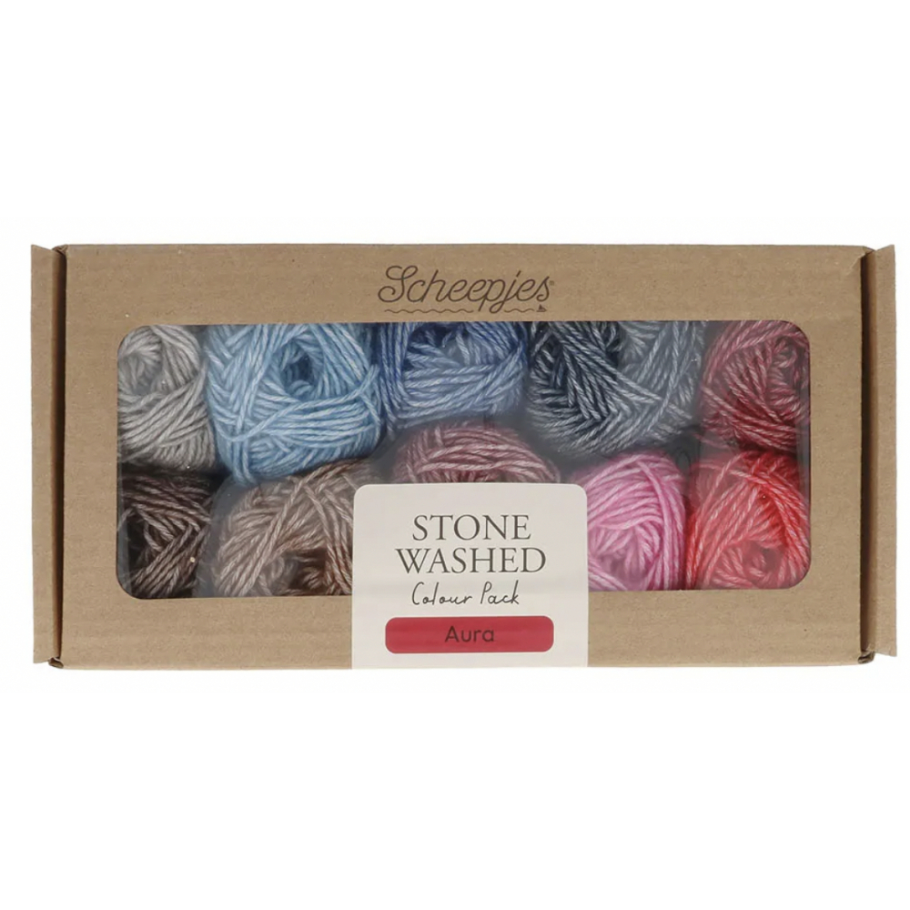 Scheepjes Stone Washed colour pack 10x25g - Aura