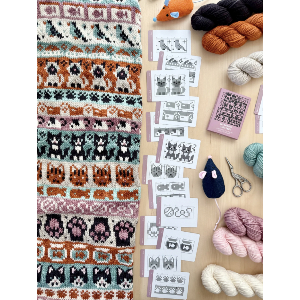 Cat Doodle Card Deck - Pacific Knit co