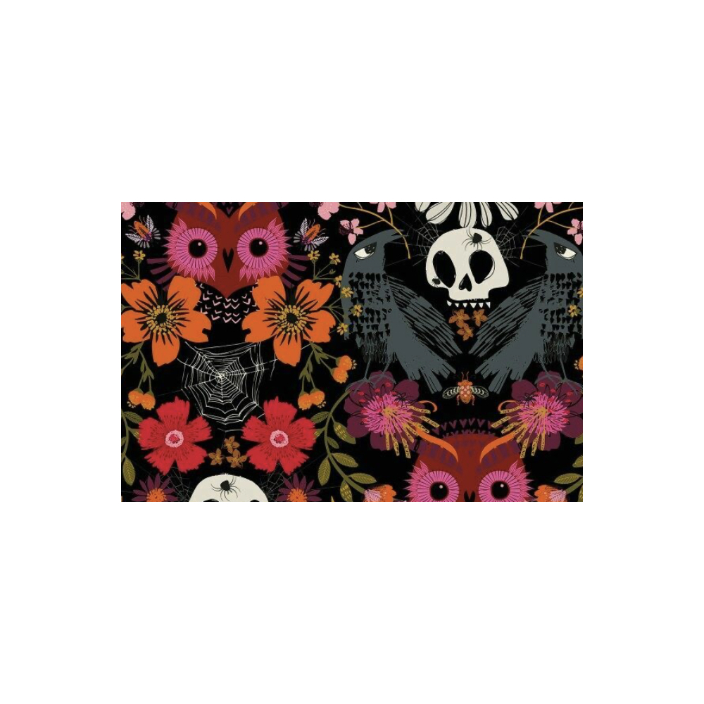 Tissu Dashwood Witching Hour ( hibou et corbeau)