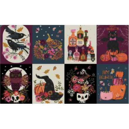Tissu Dashwood panneau Witching Hour