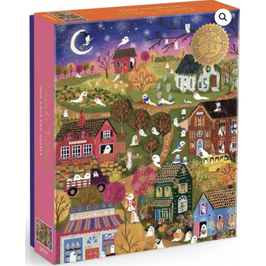 Joy Laforme Spooky Village 1000 Piece Foil Puzzle - Galison