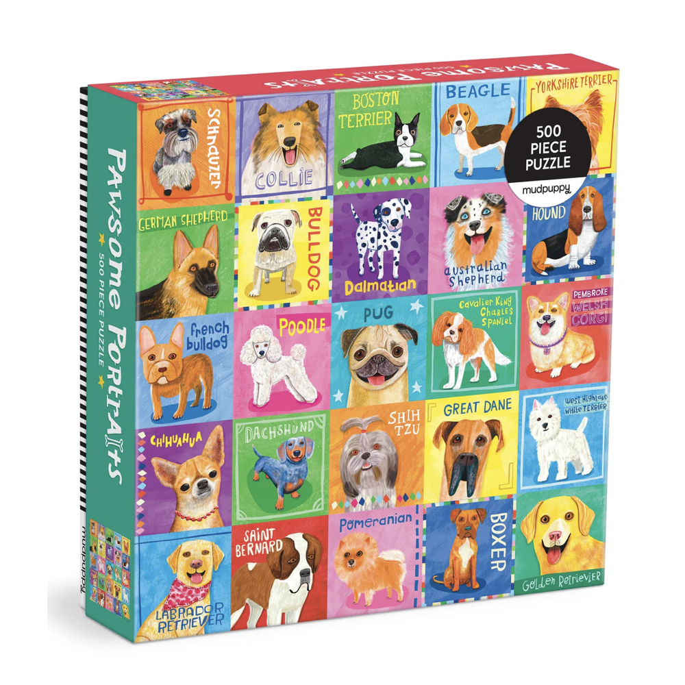Pawsome Portraits 500 Piece Family Puzzle Pawsome Portraits 500 Piece Family Puzzle