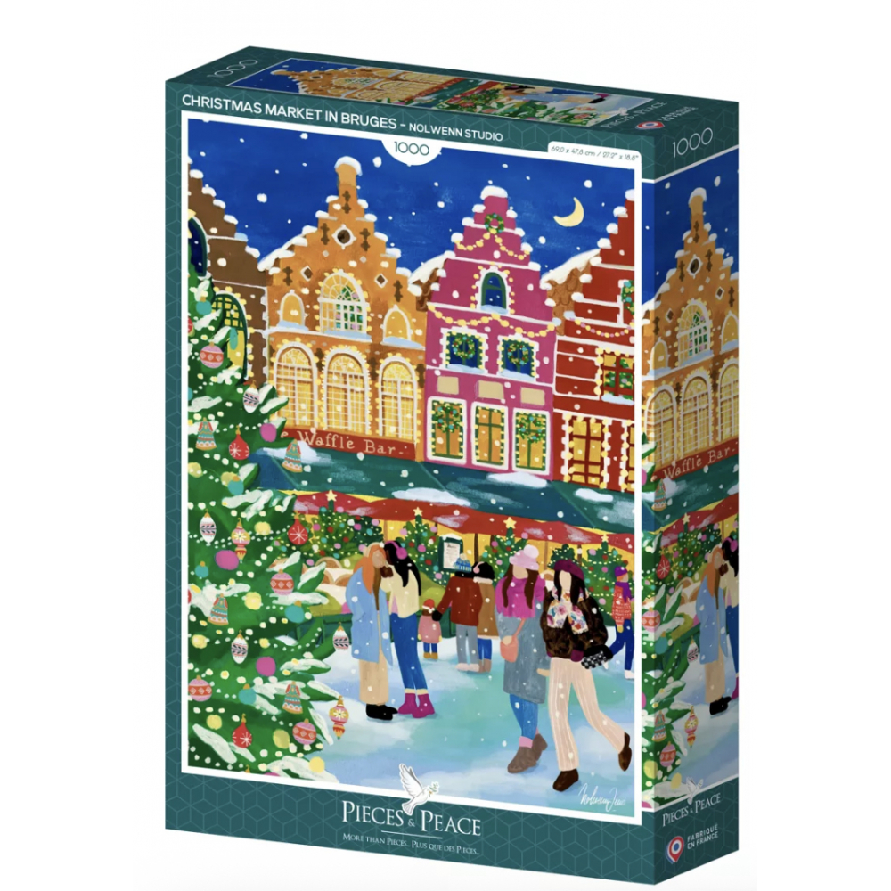 Puzzle 1000 Pièces - Marché de Noël à Bruges Puzzle 1000 Pièces - Marché de Noël à Bruges