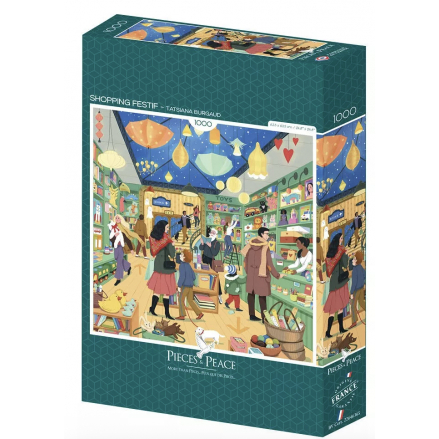 Puzzle 1000 Pièces Carré - Shopping Festif