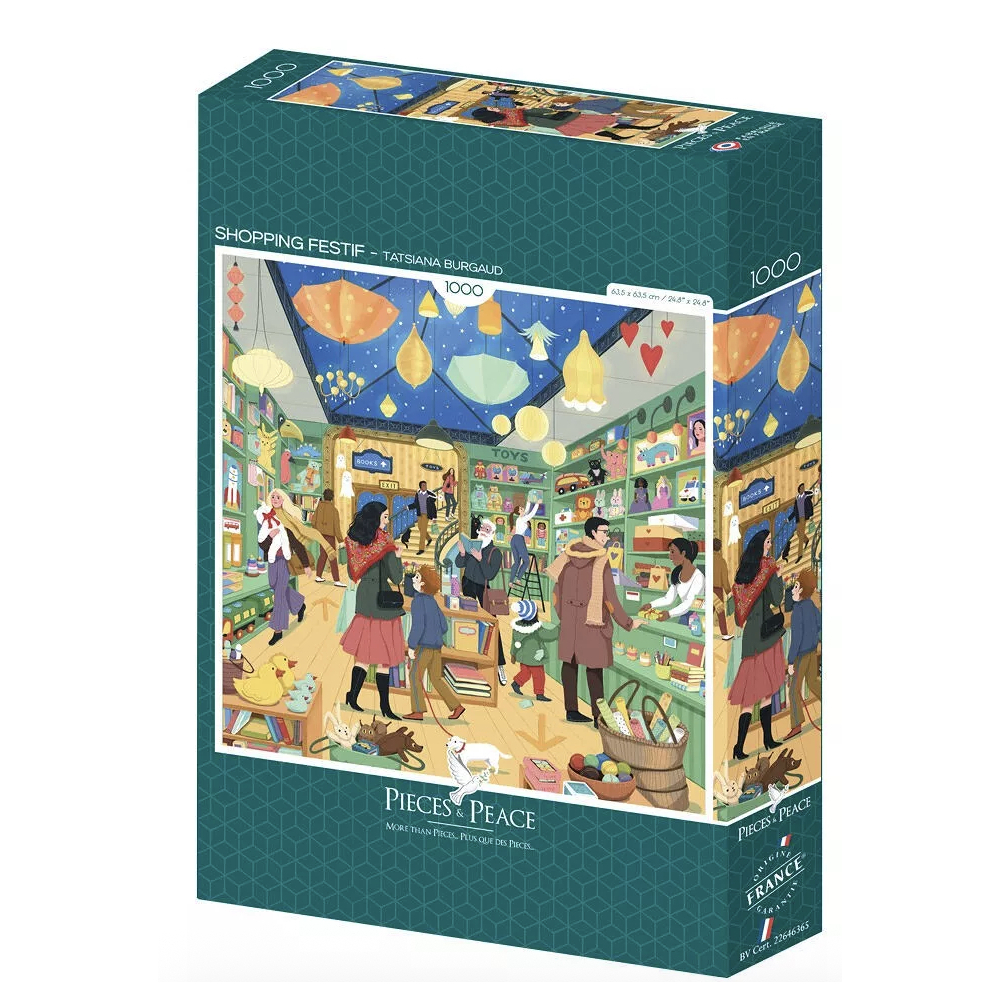 Puzzle 1000 Pièces Carré - Shopping Festif Puzzle 1000 Pièces Carré - Shopping Festif