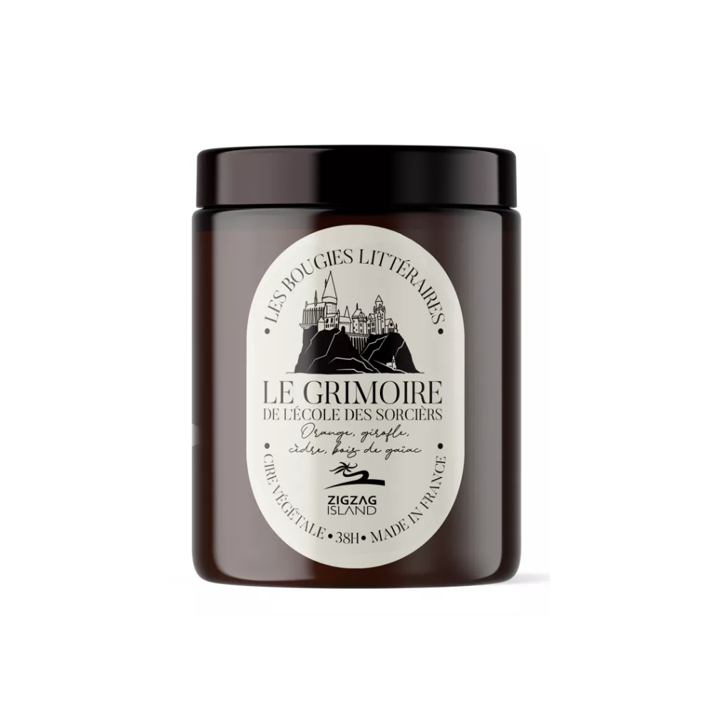 LE GRIMOIRE DE L'ÉCOLE DES SORCIERS MADE IN FRANCE COLLECTION LES BOUGIES LITTÉRAIRES  ZIGZAG ISLAND