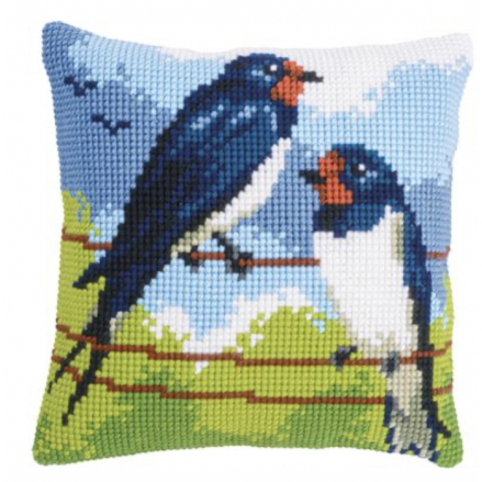 KIT COUSSIN AU POINT DE CROIX HIRONDELLES