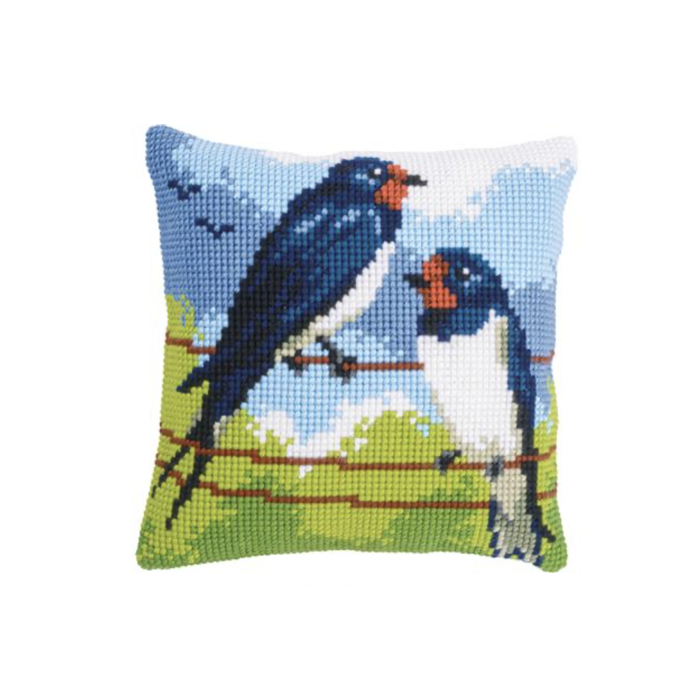 KIT COUSSIN AU POINT DE CROIX HIRONDELLES