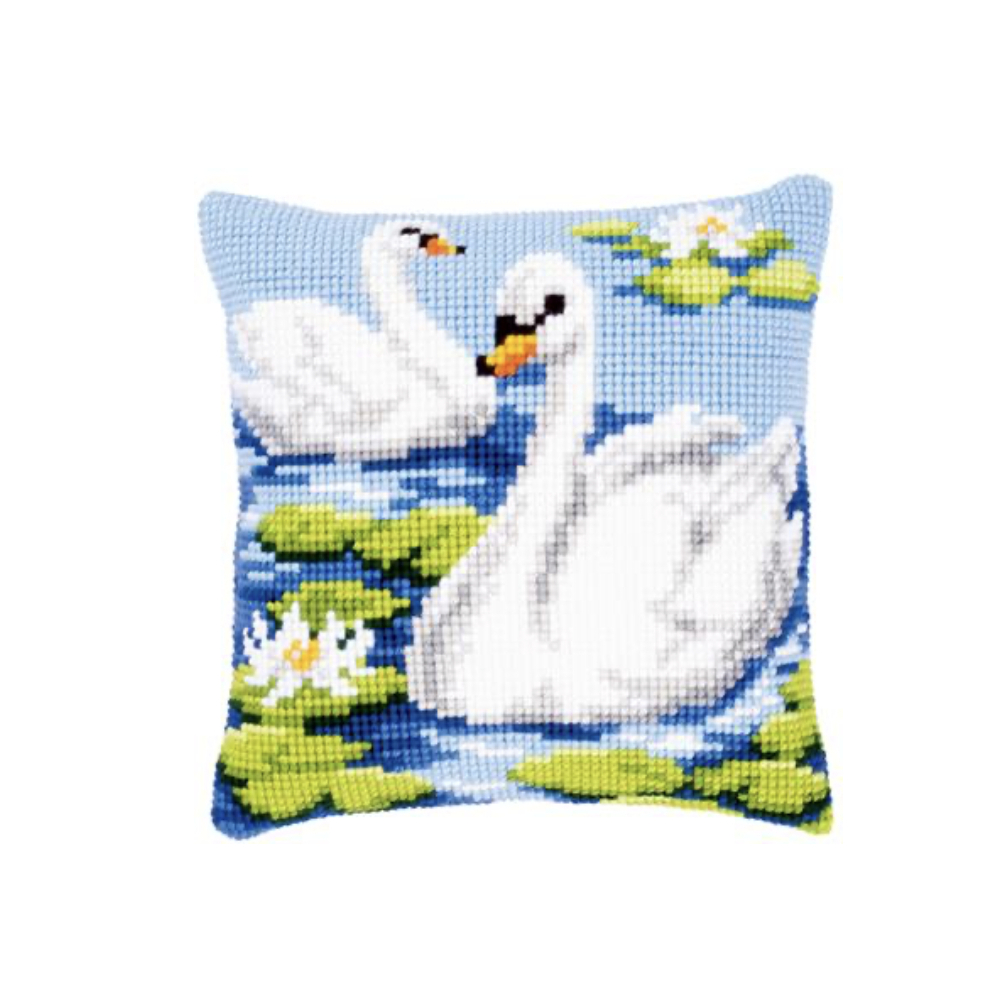 KIT COUSSIN AU POINT DE CROIX CYGNES KIT COUSSIN AU POINT DE CROIX CYGNES