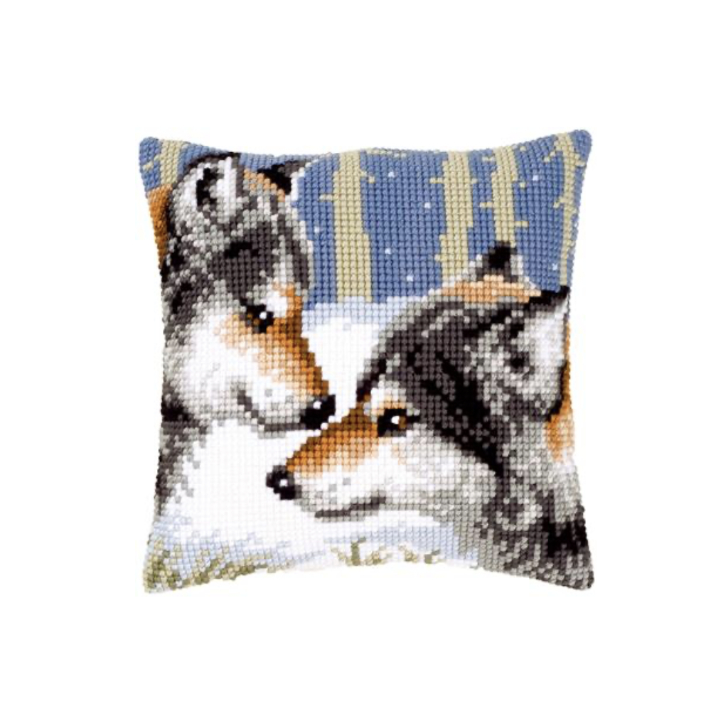 KIT COUSSIN AU POINT DE CROIX LOUPS KIT COUSSIN AU POINT DE CROIX LOUPS