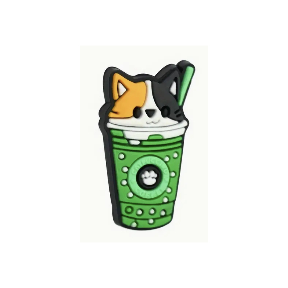 Embout d'aiguilles - Chat mug vert