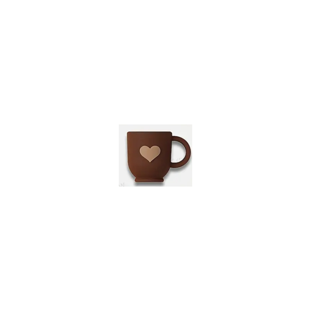Embout d'aiguilles Tasse coeur et chocolat