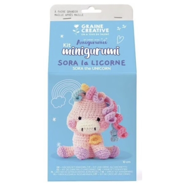 Kit DIY crochet MINI Amigurumi - Licorne
