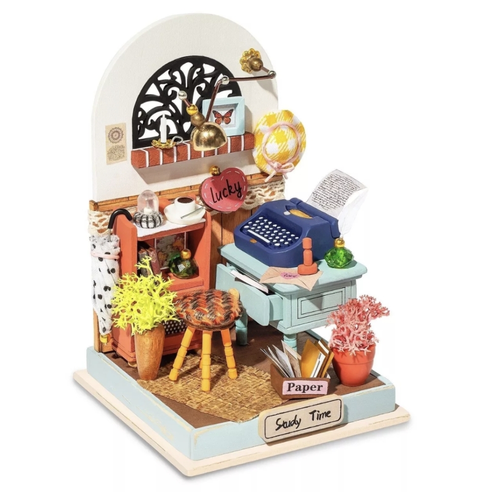 Mini maquette Robotime Machine à écrire