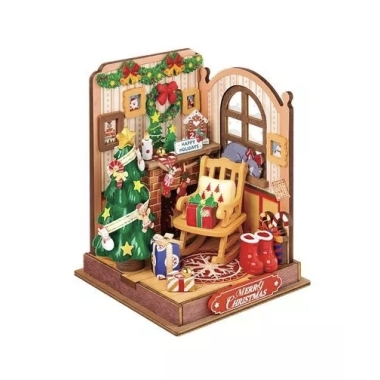 Maquette Robotime, Cheminée de Noël à monter soi-même