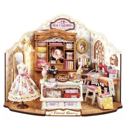 Maquette Robotime, Maison miniature à monter soi-même, La couture d'Elsa