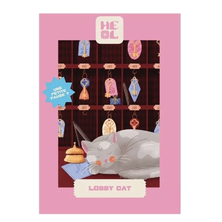 Mini puzzle Lobby Cat – Les éditions Heol – 99 pièces