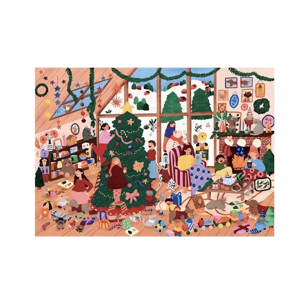 Puzzle Un Noël en famille – Les éditions Heol – 1000 pièces
