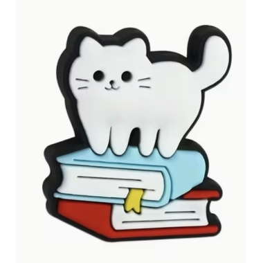 Embouts d'aiguilles chat et livre