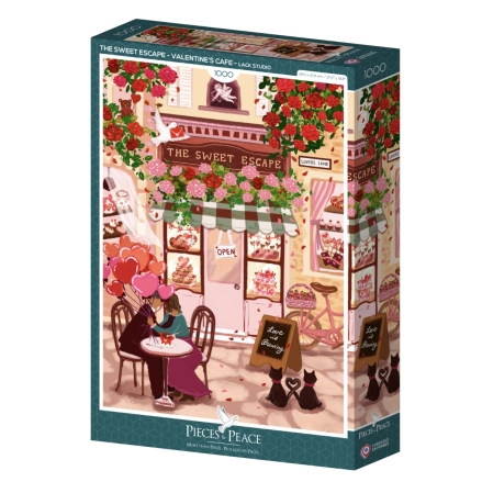 L'Echappée Belle - Café de la Saint-Valentin Puzzle 1000 pièces