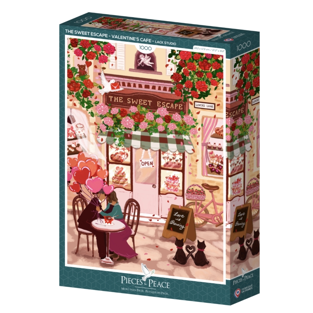 L'Echappée Belle - Café de la Saint-Valentin Puzzle 1000 pièces