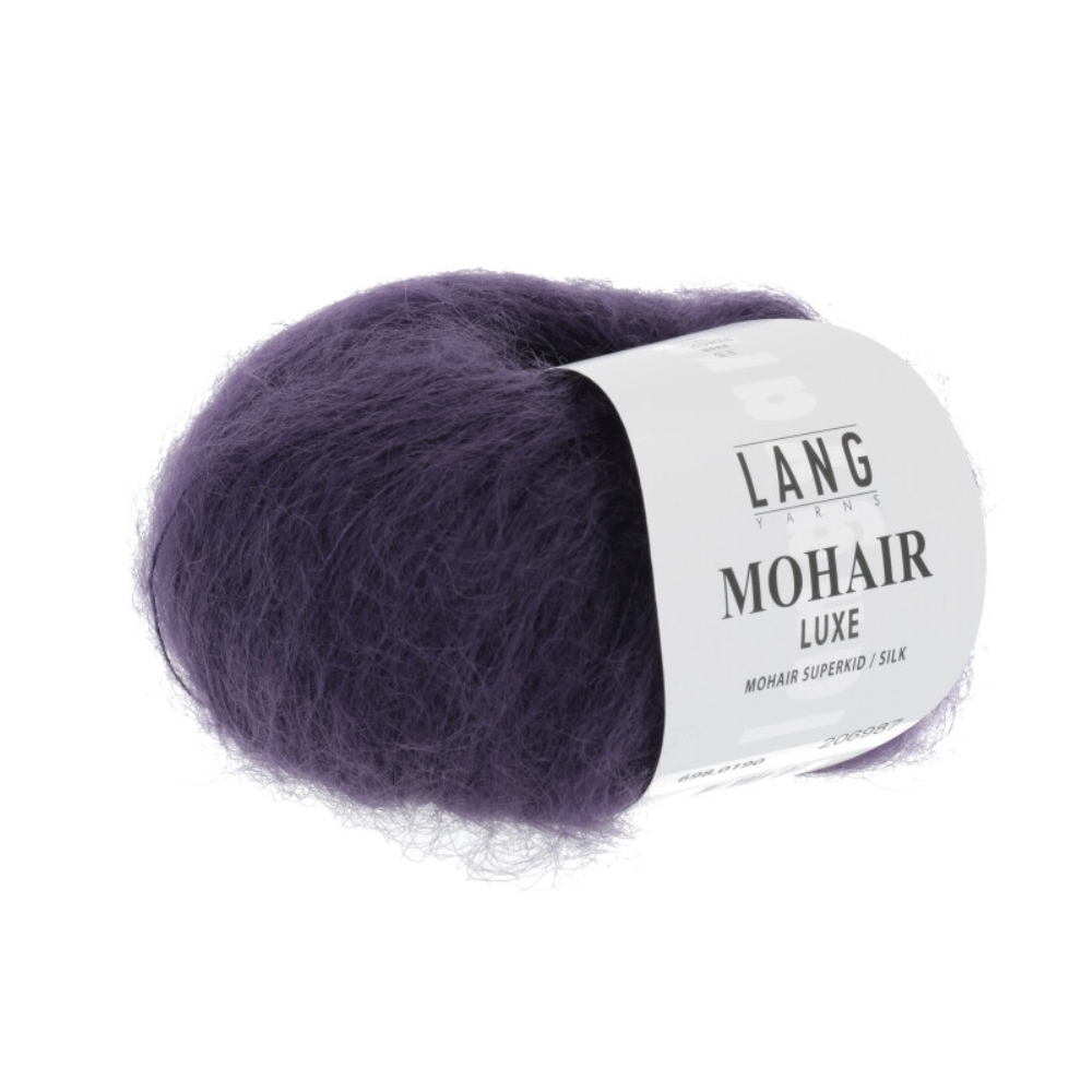 Mohair luxe -  Lang yarns violet foncé 190
