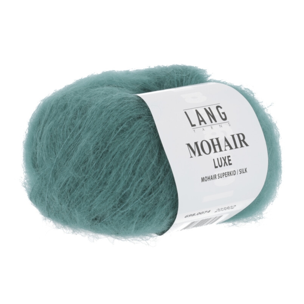 Mohair luxe -  Lang yarns turquoise 074