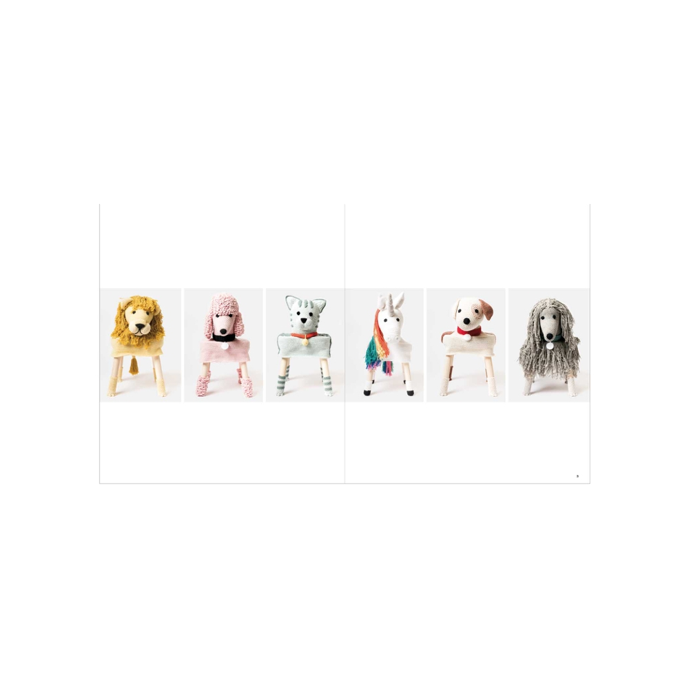 Tabourets animaliers au crochet - Rico Design