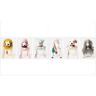 Tabourets animaliers au crochet - Rico Design